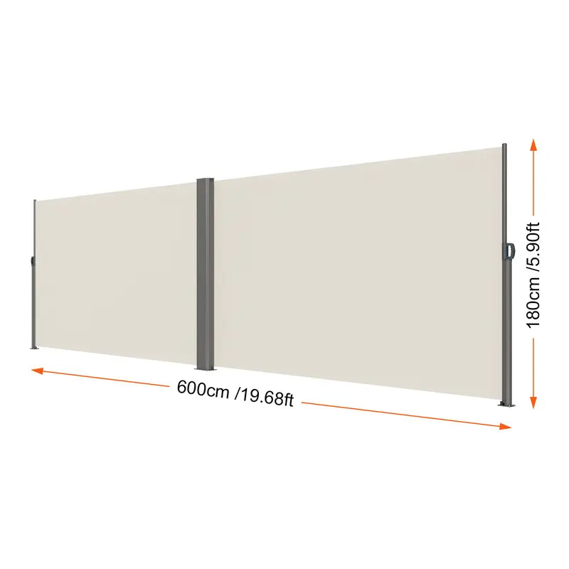 🛡️ Retractable Side Awning – Waterproof & UV30+ Outdoor Privacy Screen for Patio, Balcony or Backyard