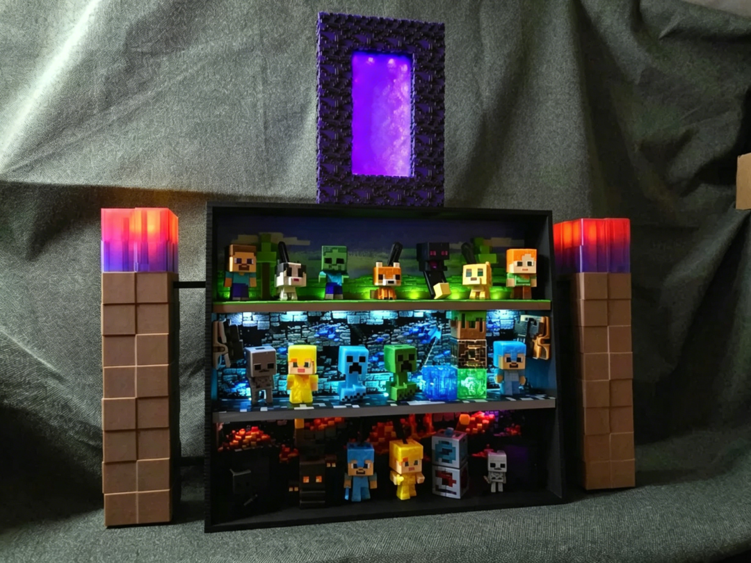 3D Model Toy Set ✨ Full Characters + Light-Up Torches