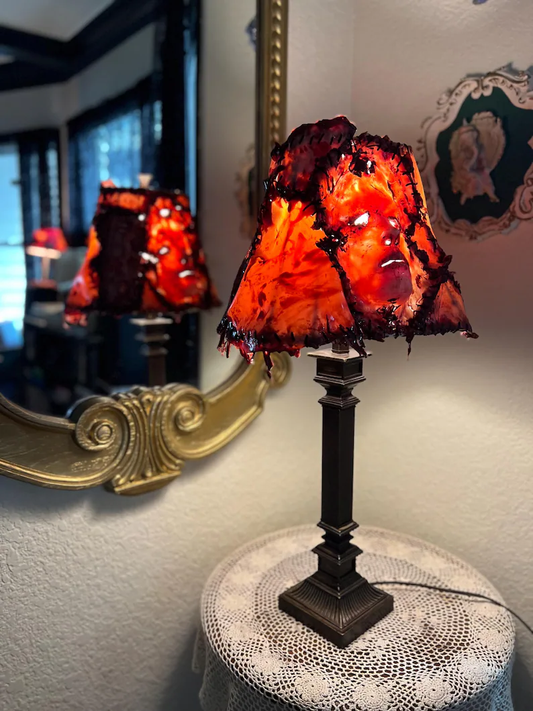 Gothic Human Skin Face Lamp | Macabre Home Decor 🧛‍♀️