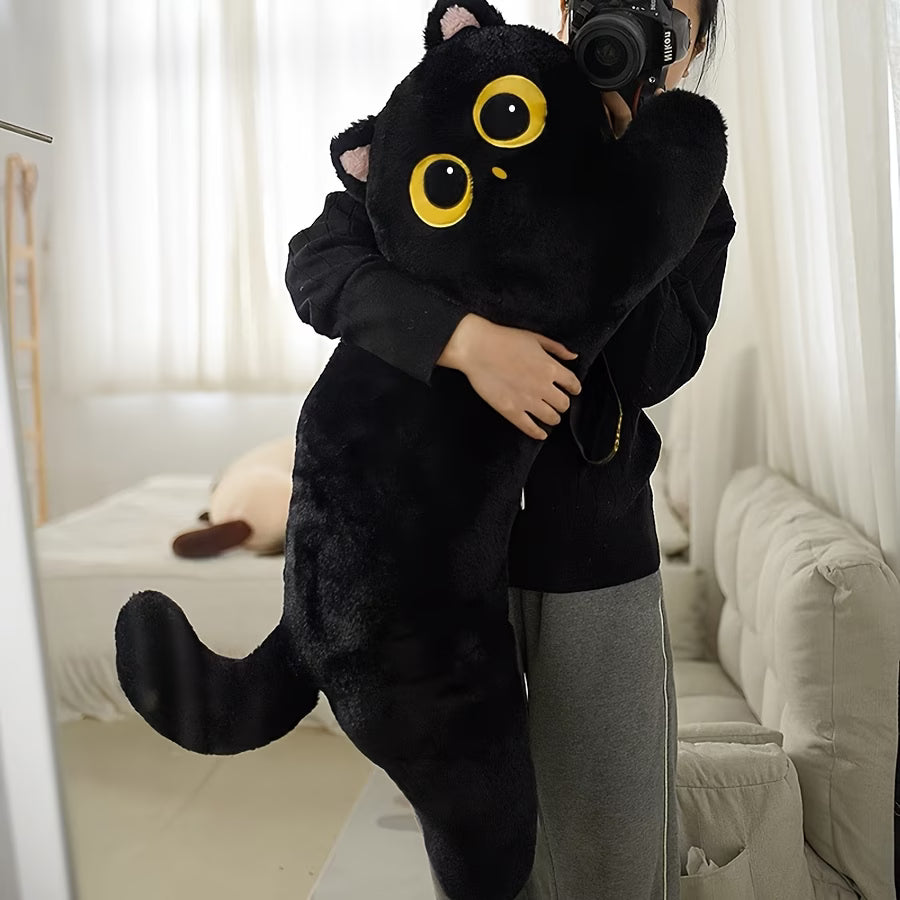 A 35-Inch Oversized Plush Cat Toy That Is Soft And Huggable, Featuring a Lifelike Design, Ideal for Gifts on Valentine'S Day
