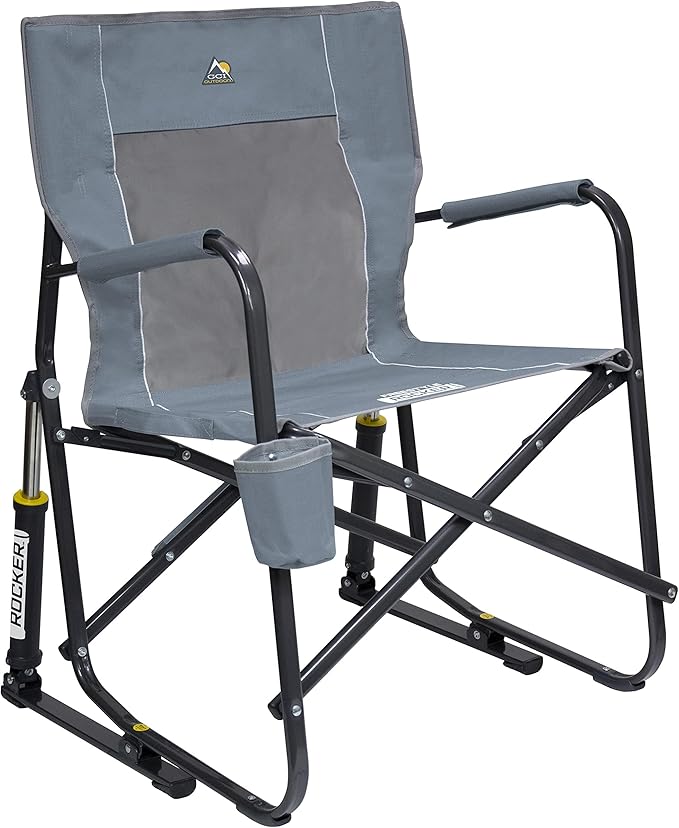 🏈🌅 Lightweight Folding Rocking Chair – Perfect for Camping, Tailgates & Backyards