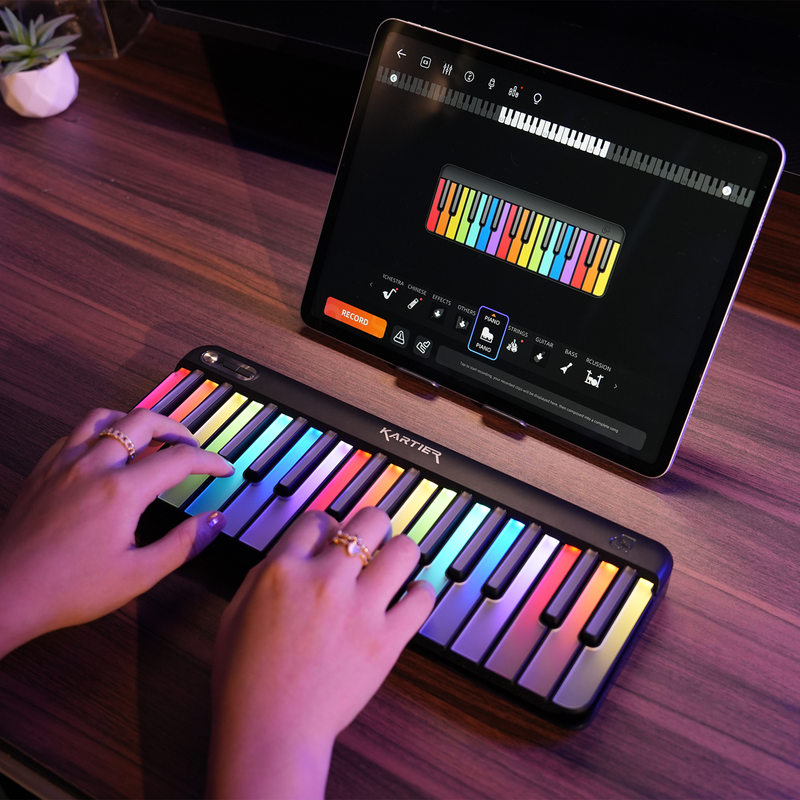 🎹 Portable LED MIDI Keyboard – 1,000+ Iconic Presets, 29 Lighted Keys & Lifetime Sound Updates